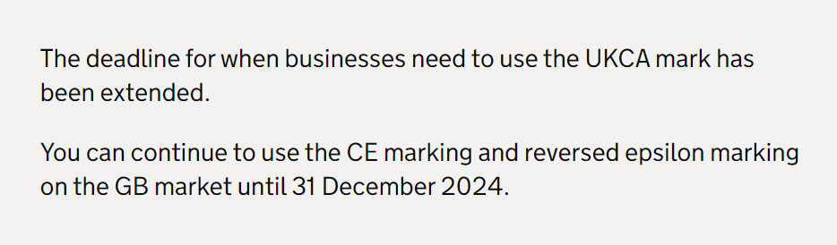 英国UKCA认证--欧盟CE认证产品投放GB市场截止时间再次延期 